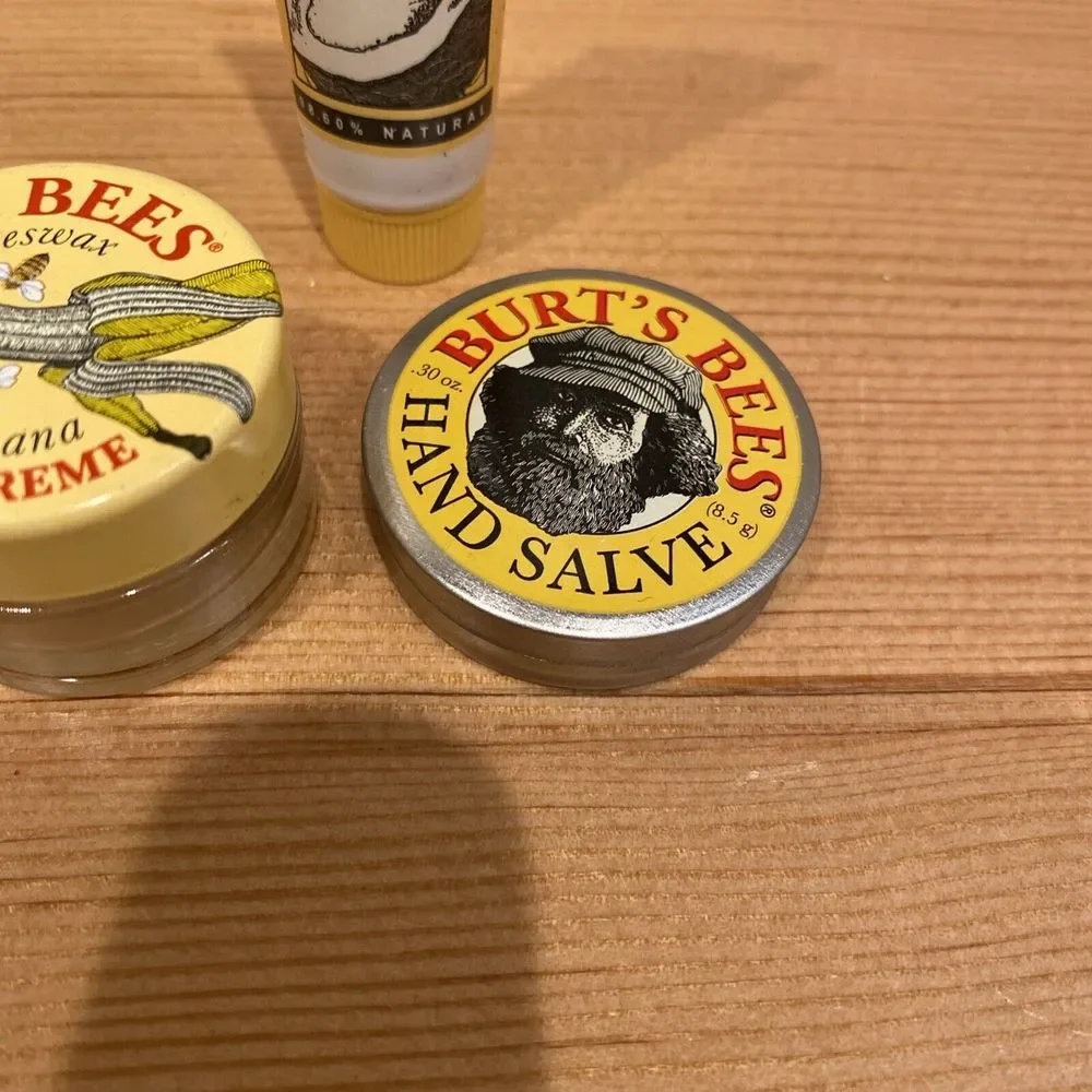 Burt's Bees Sampler Beeswax Banana Almond Milk Coconut Lemon Butter Hand Salve O
